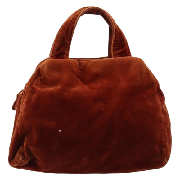 PRADA Handtasche Veloursleder Braun Gold Original bs35158