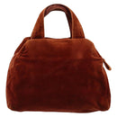 PRADA Handtasche Veloursleder Braun Gold Original bs35158-3