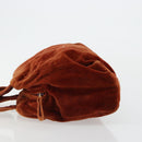 PRADA Handtasche Veloursleder Braun Gold Original bs35158-5