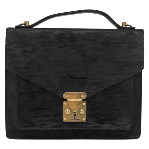 LOUIS VUITTON Epi Monceau 28 Hand Bag Black M52122 LV Auth bs35160