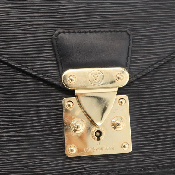 LOUIS VUITTON Epi Monceau 28 Hand Bag Black M52122 LV Auth bs35162