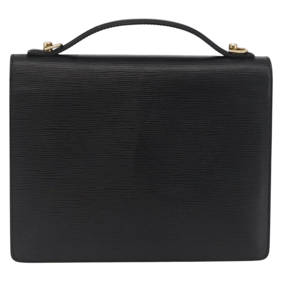 LOUIS VUITTON Epi Monceau 28 Hand Bag Black M52122 LV Auth bs35162