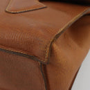LOEWE Hand Bag Leather Brown Gold Auth bs35163-9