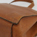 LOEWE Hand Bag Leather Brown Gold Auth bs35163-15