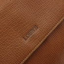 LOEWE Hand Bag Leather Brown Gold Auth bs35163-17