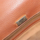 LOEWE Hand Bag Leather Brown Gold Auth bs35163-18