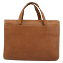 LOEWE Hand Bag Leather Brown Gold Auth bs35163-2