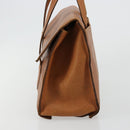 LOEWE Hand Bag Leather Brown Gold Auth bs35163-3