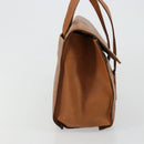 LOEWE Hand Bag Leather Brown Gold Auth bs35163-4