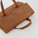LOEWE Hand Bag Leather Brown Gold Auth bs35163-6