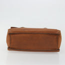 LOEWE Hand Bag Leather Brown Gold Auth bs35163-5