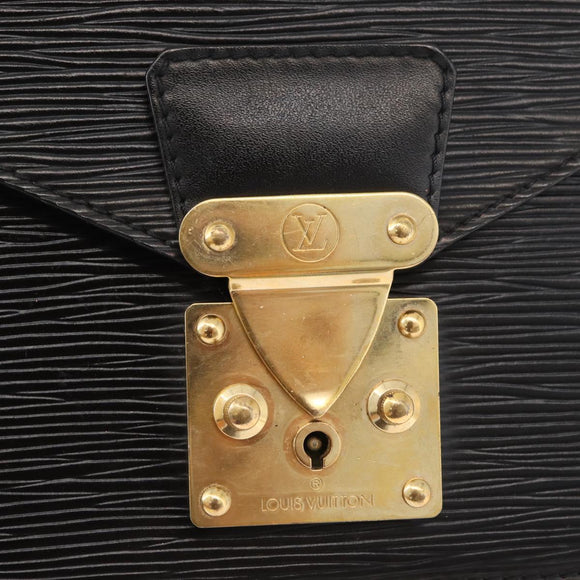 LOUIS VUITTON Epi Monceau 28 Hand Bag Black M52122 LV Auth bs35164