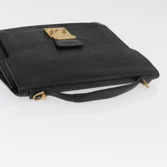 LOUIS VUITTON Epi Monceau 28 Hand Bag Black M52122 LV Auth bs35164