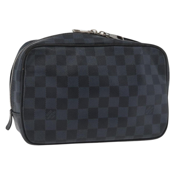 LOUIS VUITTON Damier Graphite Trousse Toilette GM Bag N47521 LV Auth bs35168