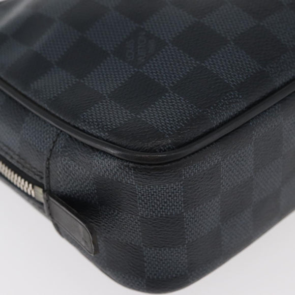 LOUIS VUITTON Damier Graphite Trousse Toilette GM Bag N47521 LV Auth bs35168