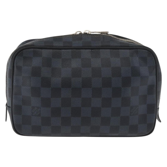 LOUIS VUITTON Damier Graphite Trousse Toilette GM Bag N47521 LV Auth bs35168