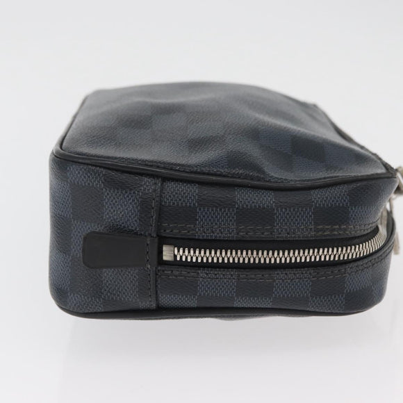 LOUIS VUITTON Damier Graphite Trousse Toilette GM Bag N47521 LV Auth bs35168