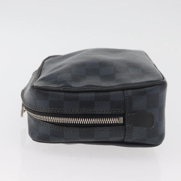 LOUIS VUITTON Damier Graphite Trousse Toilette GM Bag N47521 LV Auth bs35168