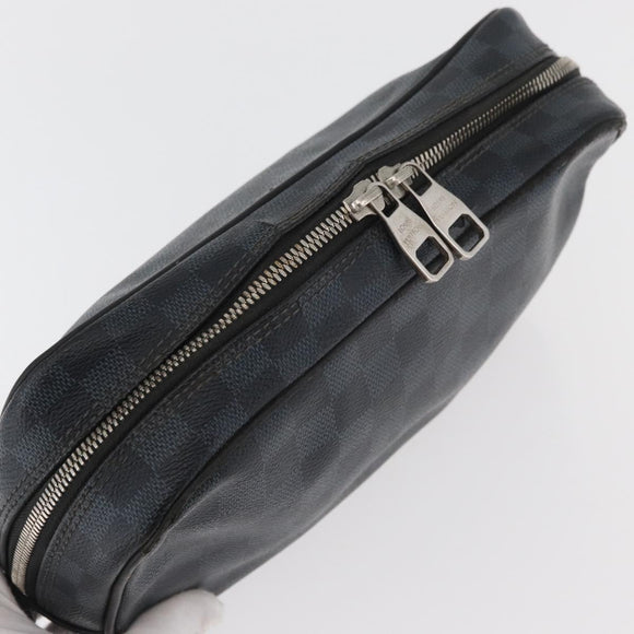 LOUIS VUITTON Damier Graphite Trousse Toilette GM Bag N47521 LV Auth bs35168
