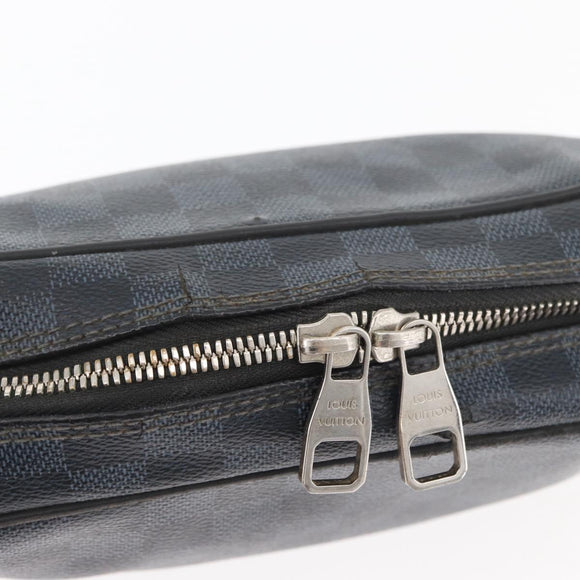 LOUIS VUITTON Damier Graphite Trousse Toilette GM Bag N47521 LV Auth bs35168