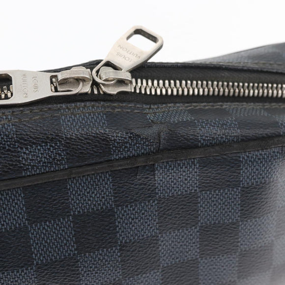 LOUIS VUITTON Damier Graphite Trousse Toilette GM Bag N47521 LV Auth bs35168