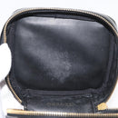 CHANEL Vanity Hand Bag Patent leather Black Gold CC Auth bs35169-19