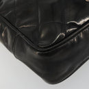 CHANEL Matelasse Chain Tote Bag Lackleder Schwarz Gold CC Auth bs35172-15