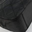 CHANEL Matelasse Chain Shoulder Bag Lamb Skin Black Gold CC Auth bs35173-18