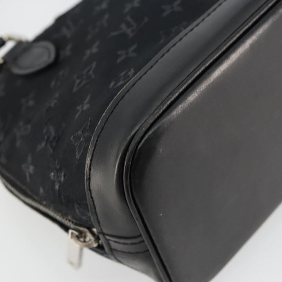 LOUIS VUITTON Monogram Satin Little Alma Hand Bag Black M92146 LV Auth bs35176