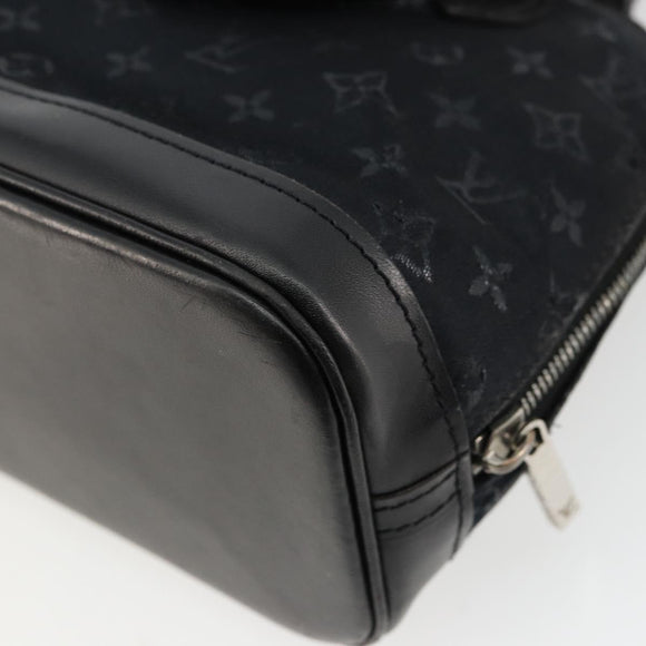 LOUIS VUITTON Monogram Satin Little Alma Hand Bag Black M92146 LV Auth bs35176
