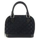 LOUIS VUITTON Monogram Satin Little Alma Hand Bag Black M92146 LV Auth bs35176-13