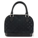 LOUIS VUITTON Monogram Satin Little Alma Hand Bag Black M92146 LV Auth bs35176-2