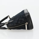 LOUIS VUITTON Monogram Satin Little Alma Hand Bag Black M92146 LV Auth bs35176-4