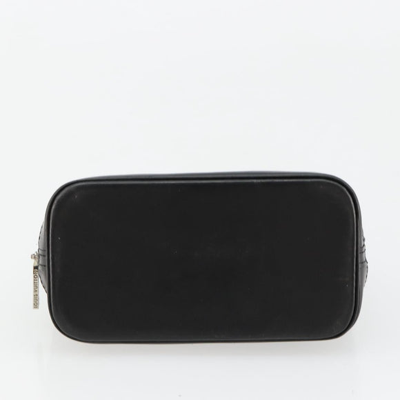 LOUIS VUITTON Monogram Satin Little Alma Hand Bag Black M92146 LV Auth bs35176