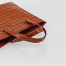 CHANEL Choco Bar Hand Bag Patent leather Orange Gold CC Auth bs35178-7