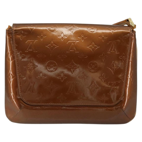 LOUIS VUITTON Monogram Vernis Thompson Street Bag Bronze M91124 LV Auth bs35184