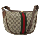 GUCCI GG Supreme Web Sherry Line Shoulder Bag Beige 10 02 008 Auth bs35187-1