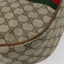 GUCCI GG Supreme Web Sherry Line Shoulder Bag Beige 10 02 008 Auth bs35187-17