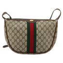 GUCCI GG Supreme Web Sherry Line Shoulder Bag Beige 10 02 008 Auth bs35187-13