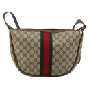GUCCI GG Supreme Web Sherry Line Shoulder Bag Beige 10 02 008 Auth bs35187-2