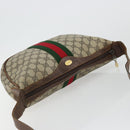 GUCCI GG Supreme Web Sherry Line Shoulder Bag Beige 10 02 008 Auth bs35187-6