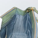 PRADA Galleria Hand Bag Safiano leather 2way Green Gold Auth bs35189-21