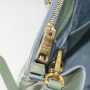 PRADA Galleria Hand Bag Safiano leather 2way Green Gold Auth bs35189-26