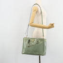 PRADA Galleria Hand Bag Safiano leather 2way Green Gold Auth bs35189-28