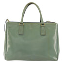 PRADA Galleria Hand Bag Safiano leather 2way Green Gold Auth bs35189-2