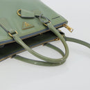 PRADA Galleria Hand Bag Safiano leather 2way Green Gold Auth bs35189-7