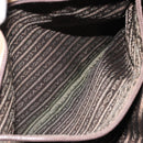 PRADA Tote Bag Leer Beige Zilver Auth bs35191-21