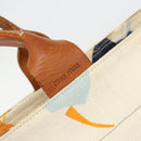 Miu Miu Handtasche Canvas Weiß Gold Auth bs35192-18