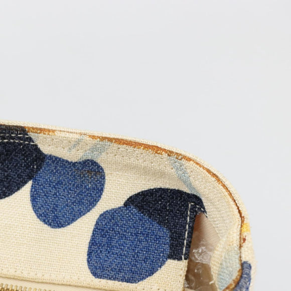 Miu Miu Handtasche Canvas Weiß Gold Auth bs35192