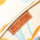 Miu Miu Handtasche Canvas Weiß Gold Auth bs35192-20
